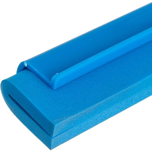 SPARTA 4156714 Plastic Double Foam Squeegee, Commercial Squeegee With Durable Contruction For Cleaning, Commercial, Residential, 18 Inches, Blue