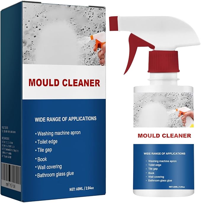 RAINPOT Mould Cleaner Spray Powerful Foam Cleaning Spray | Multi-Surface Fast-Acting Stain Remover for Kitchen, Bathroom, Wall and Tile Cleaning, No Scrubbing Required (2, 2.04oz*2)