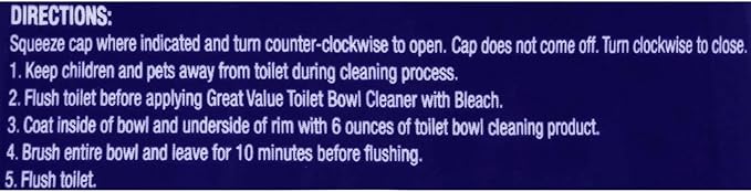 Toilet Bowl Cleaner Fresh Scent 24 Fl Oz (Pack of 2) Powerful Stain Remover Deep Clean Formula Limescale Rust Eliminator Deodorizing Bathroom Cleaner Septic Safe Toilet Cleaner