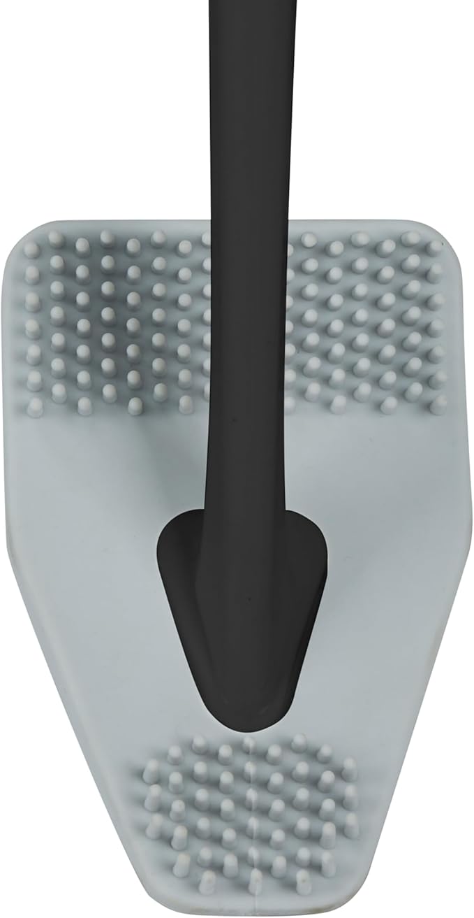 Bath Bliss Toilet Brush | Contoured Design | Flat Brush | Bathroom Cleaning | Discreet Storage Base | Bathroom Cleaning | Black