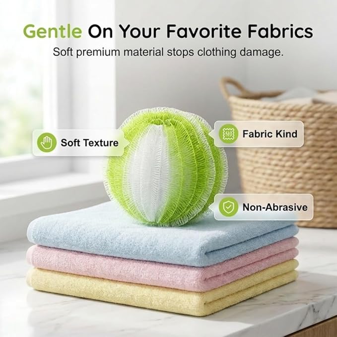 Pet Hair Remover for Laundry, 2026 Reusable Dog & Cat Hair Remover, Efficient Debris, Hair Cleaner, Pet Hair Catcher for Clothes, Bedding, Washing Machine Hair Catcher (Green 12pcs)