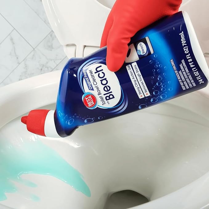 Toilet Bowl Cleaner Fresh Scent 24 Fl Oz (Pack of 2) Powerful Stain Remover Deep Clean Formula Limescale Rust Eliminator Deodorizing Bathroom Cleaner Septic Safe Toilet Cleaner