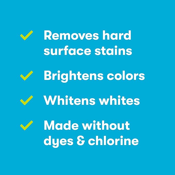 ECOS OXO BRITE Multi-Purpose Stain Remover, Brightens & Whitens, Free & Clear, 145 Loads, Plastic-Free, Safer Choice Certified, 2 lbs