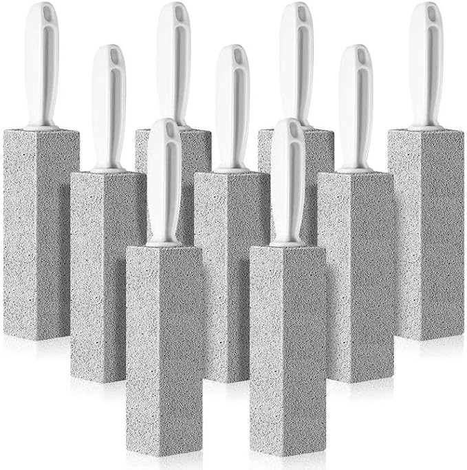 Pumice Stone for Toilet Cleaning, 9Pcs Gray Pumice Stone Toilet Brush for Cleaning Toilet, Bathtubs, Grill, Kitchen Sink