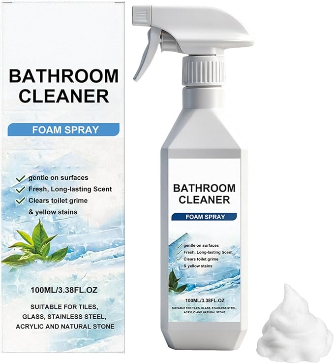 Quatrel Scale Remover Bathroom Cleaner,Bathroom Descaler Foam Cleaner,All-Purpose Bathrooms Descaler Foam Spray, Suitable for Tiles, Glass, Stainless Steel (1PCS)