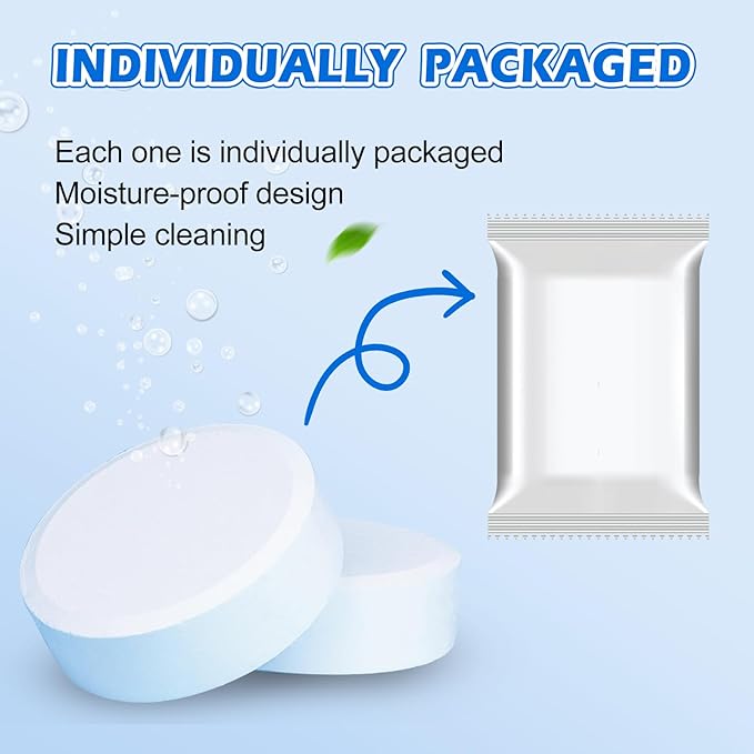 Automatic Toilet Bowl Cleaner Tablets–Fresh Scent, Long-Lasting Clean–Safe for Tanks&Pipes Deodorizing and Descaling –Bathroom Cleaner Against Tough Stains Keeps Bowl Clean Between Washes, A111-50PACK