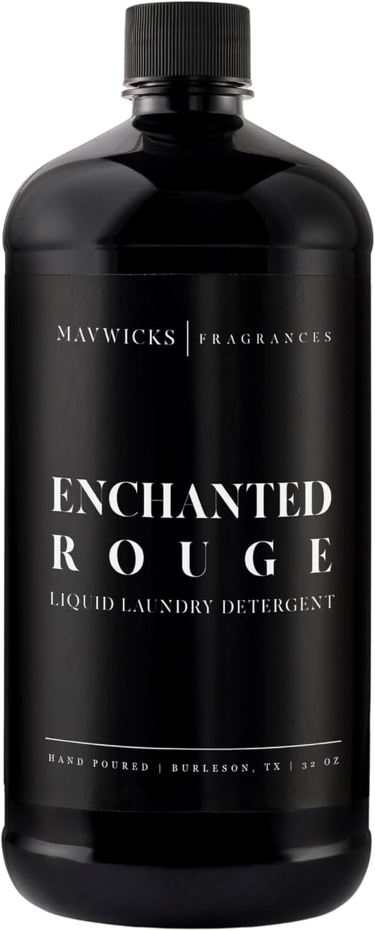 Mavwicks - Laundry Liquid Detergent (Enchanted Rouge) - 32 Oz Laundry Perfume Bottle for Men & Women, Stain & Odor Remover, Deep Clean, Long-Lasting Fragrance and Freshness for All Fabrics