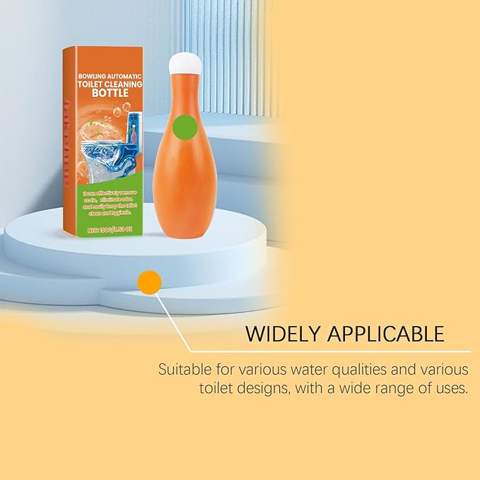 Bowling Blue Bubble Toilet Cistern Cleaner, Bleach Toilet Cleaner, Limescale Remover for Deodorizing & Descaling, Toilets Smell Refresher, Automatic Long-Lasting Toilets Bowl Cleaners in Bottle (2)