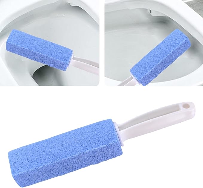Toilet Cleaner Stone Dead Corner Grout Cleaner Long Handle Bathroom Appliances Toilet Brush for Household Cleaning (Blue 10cm)