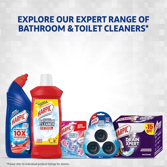 Harpic 35 gm - Floral Delight, Power Fresh 6 Toilet Cleaner Rim Block | Toilet flush cleaner blocks