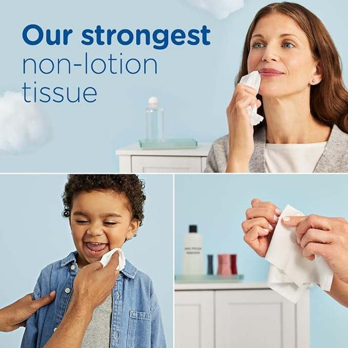 Puffs Ultra Soft Non-Lotion Facial Tissues, 1 Family Box, 124 Tissues Per Box