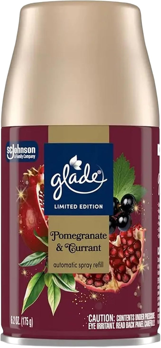 Glade Automatic Spray Refill, Pomegranate & Currant, Limited Edition Air Freshener Refill Can, 6.2 oz