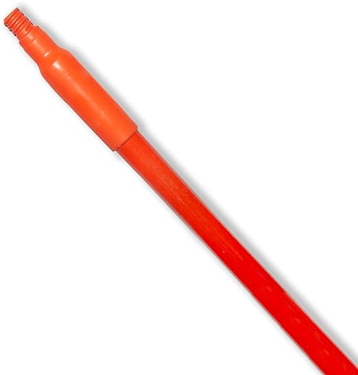 SPARTA 41225EC24 Fiberglass Broom Handle, Mop Handle, Replacement Handle with Acme Threaded Tip for Commercial Cleaning, 48 Inches, Orange (Pack of 2)
