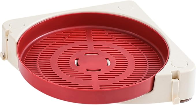 Rotating Wall Shelf with Drainage Systems Easy Installation Multiple Room Storage Organizers Sturdy Construction Drillless Rotating Shelf