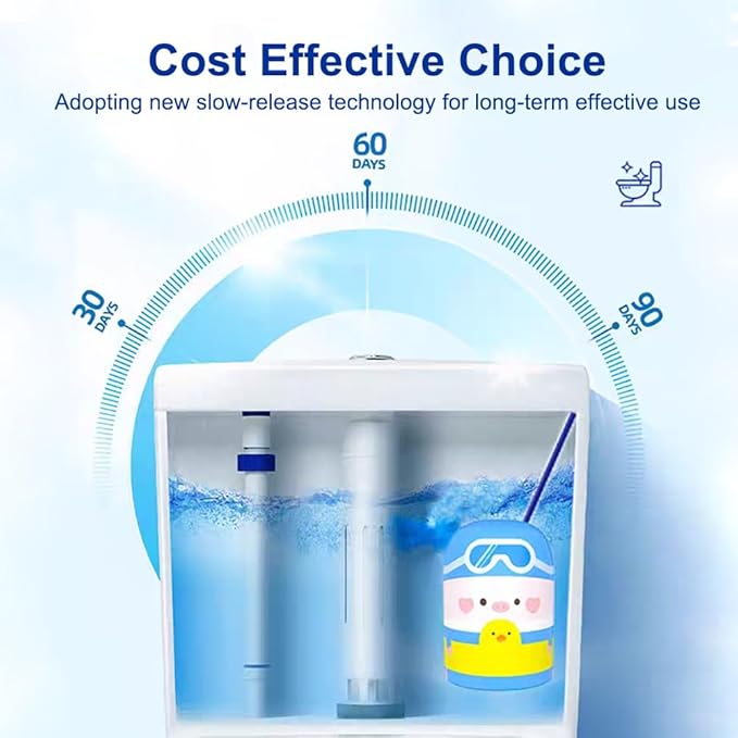 MZQZM Toilet Bowl Cleaner, 3 Pack Automatic Toilet Cleaner Bottle, Long-Lasting Deep Cleaning & Deodorized, Blue Ocean Scent