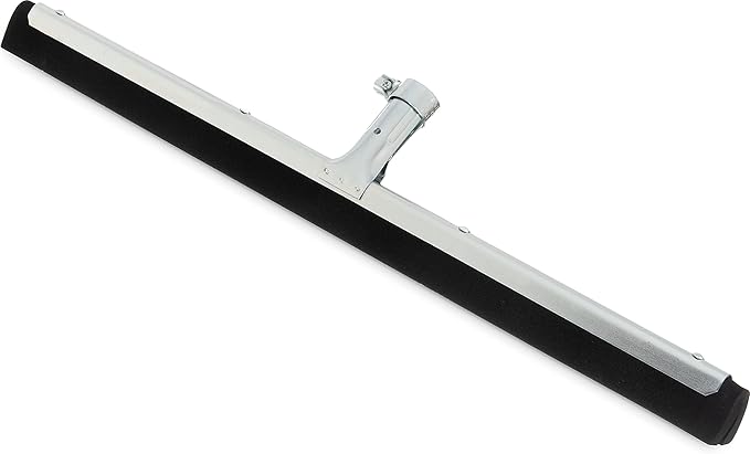 SPARTA Flo-Pac Double Foam Floor Rubber Squeegee Window Squeegee with Heavy Duty Steel Frame for Floor, Bathroom, Kitchen, Concrete, Tile, Garage, Commercial Use, 22 Inches, Black (Pack of 3)