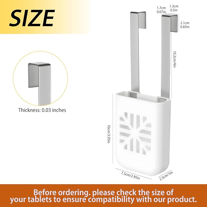 Toilet Tank Tablet Holder, Versatile Toilet Bowl Hanging Cleaner and Deodorizer Hanger, Prevents Flapper Jams & Residue, Extends Life of Drop-in Cleaner Tablets -1PCS