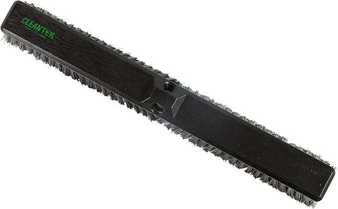 Restaurantware-BROOM HEAD ONLY: Clean Tek Professional 23.62-Inch Push Broom Head, 1 Heavy-Duty Cleaning Tool - Handle Sold Separately, Fine Flagged Bristles, Black Plastic, Outdoor Use