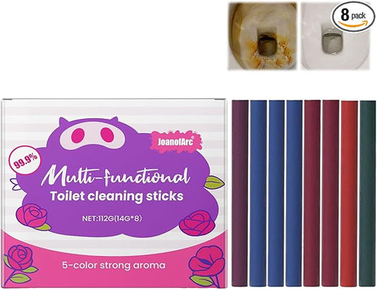 Toilet Bowl Cleaner Tablets 8 Pack, Multi-functional Toilet Cleaning Sticks, Long-Lasting Drop-in Tank Tablets with Sustained-Release Technology, Fight Tough Stains Odors,Compatible with Most Toilets