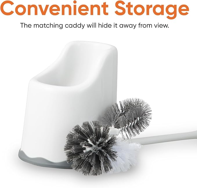 Superio Sink & Toilet Plunger with Toilet Bowl Brush and Holder Set - Dual-Purpose Drain Plunger with Mold-Resistant Rubber Head & Ergonomic Grip