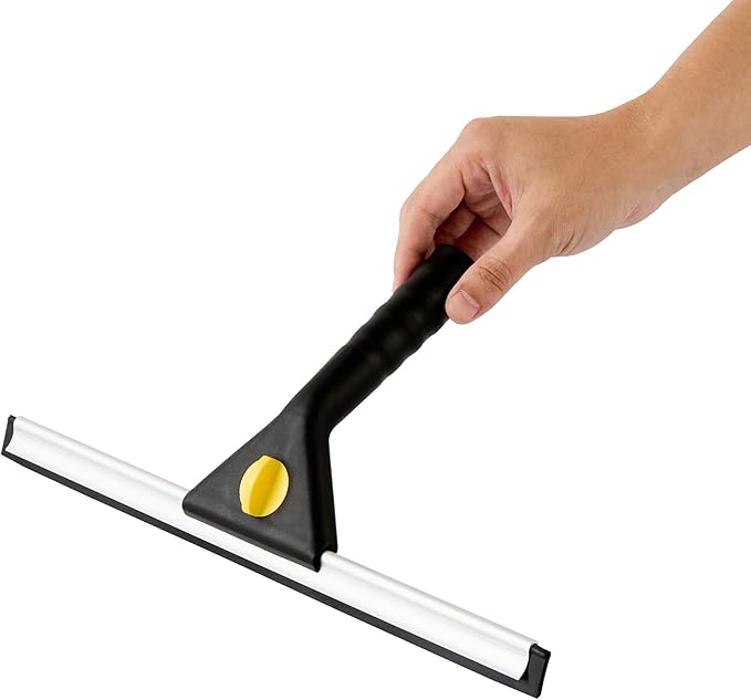 Restaurantware-Clean Tek Professional 13.78 Inch Window Squeegee, 1 Window Cleaning Squeegee with Rubber Blade - All-Purpose, for Mirror Or Glass Door, Black Plastic Wiper with Aluminum Frame