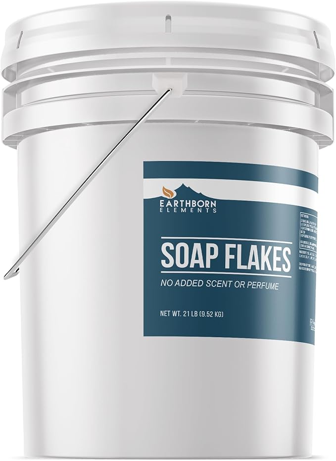 Earthborn Elements Soap Flakes 5 Gallon Bucket, Homemade Laundry Detergent, Unscented