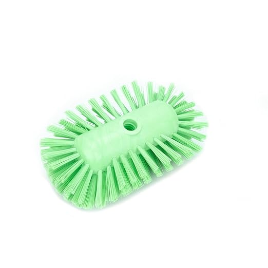SPARTA Tank and Kettle Scrub Brush Heavy-Duty Tile Brush, Color-Coded and Handle Compatible (Sold Separately) for Optimal Access In Spacious Containers, Plastic, 5.5 X 9.5 Inches, Lime, (Pack of 2)