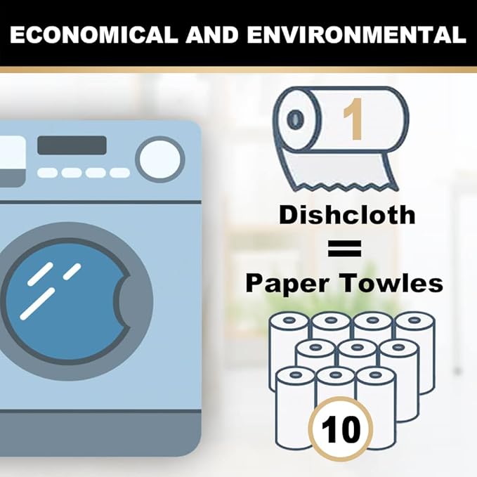 2 Pack Upgraded Reusable Cleaning Cloths Extra Thick Durable Disposable Cleaning Towels Kitchen Dish Paper Multi Purpose Household Towels Thickened Non Woven Wipes, 7.9"X11.8", Blue