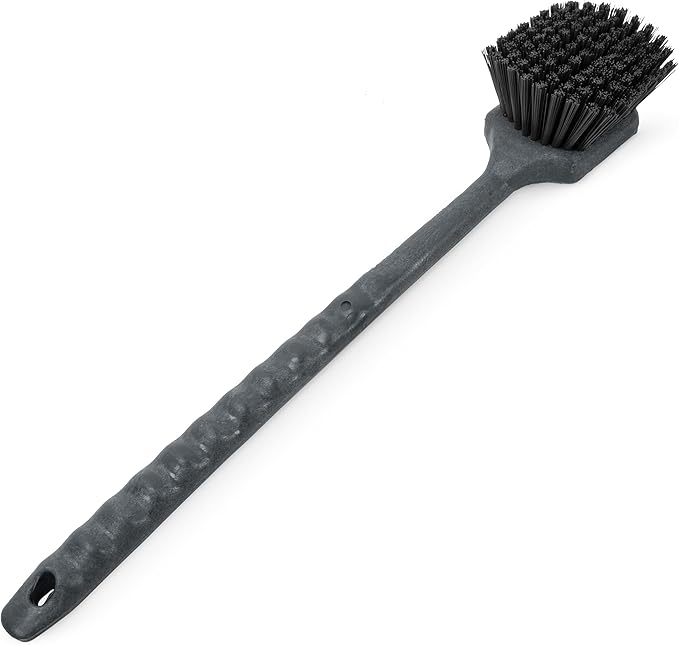 SPARTA 40501EC03 Plastic Large Scrub Brush, Kitchen Brush, Utility Brush With Long Handle For Cleaning, 20 Inches, Black, (Pack of 6)