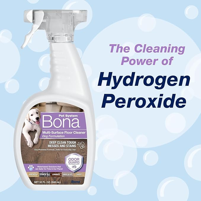 Bona Pet Spray Odor Eliminator, Cat Formulation, 32 fl oz, Safe for Carpets and Multi-Surface Floors