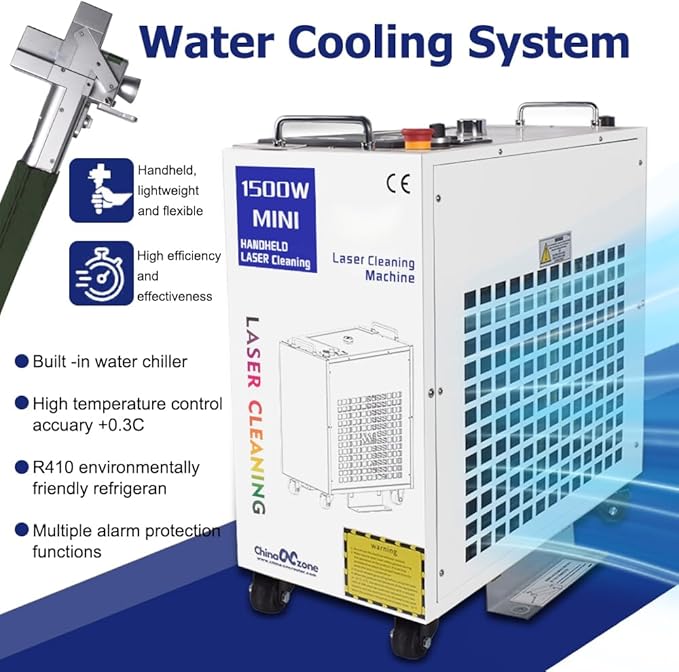 US STOCK Laser Cleaning Machine 1500W/2000W Single Pendulum Rust Removal Cleaning Oil Paint for Metal Cleaning Width 300MM Rust Removing Machine Laser Cleaner Machine 220V (1500W)