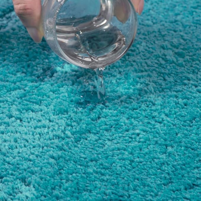 Bath Rugs Set 3 Pieces Bathroom Mat Soft Absorbent Plush Shaggy Soft Floor Non Slip Shower Bath Tub Machine Washable (Teal-ser, 20"x32"/20"x20"/17"x24")