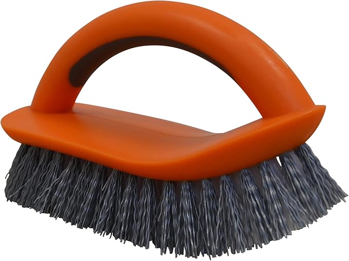 IMUSA USA (6 Pack) Multipurpose Orange Brush w/Dual Tone Bristles (White & Grey)