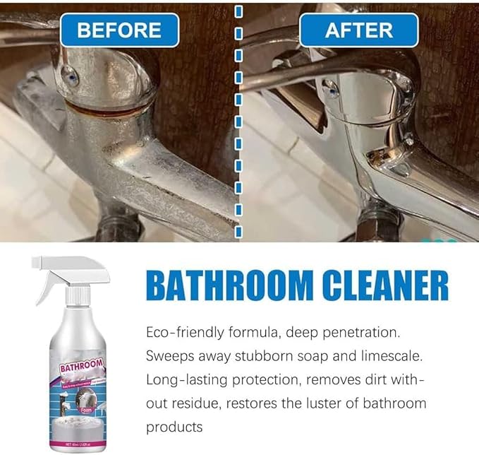 Multipurpose Bathroom Foam Cleaner, Stubborn Stains Cleaner, Bathroom Foaming Cleaner, Bathroom Foam Cleaner Spray (60ML,1PC)