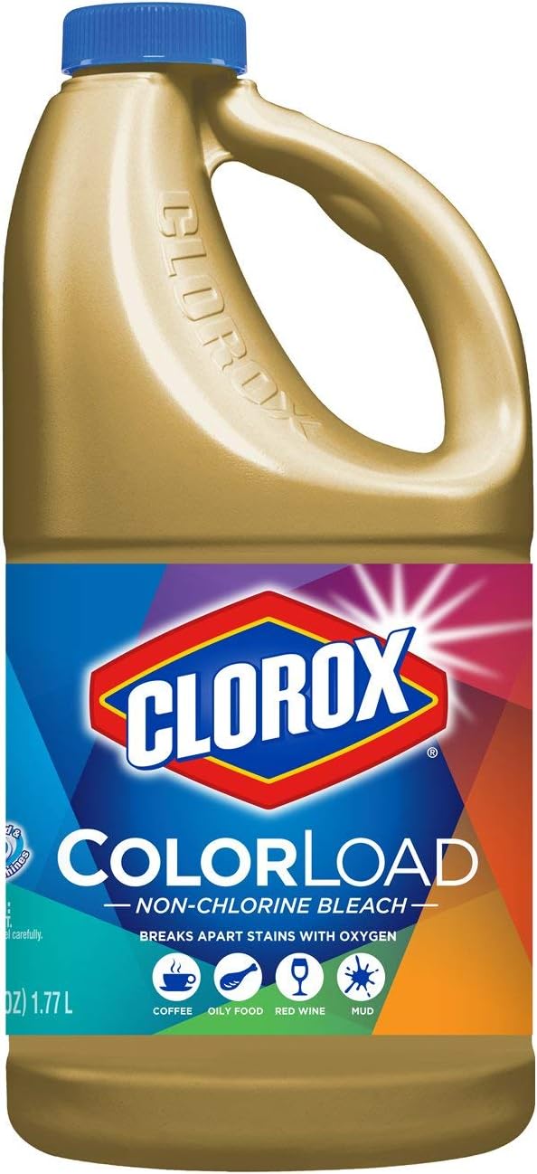 Clorox ColorLoad Non-Chlorine Bleach, 60 Ounce Bottle, Pack of 2, 120 Ounces Total