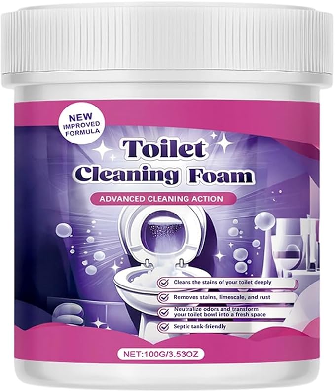 2026 Upgrade Toilet Bowl Cleaner, Toilet Cleaning Foam, Power Foaming Toilets Clean, Clean Foam Cleaner, Touch Free Foaming Powder – Bathroom Cleaning Powder (1PCS)