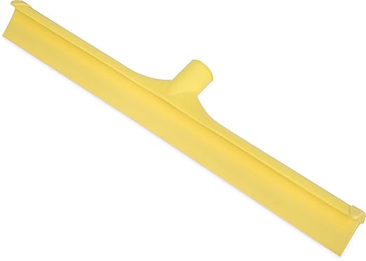 SPARTA 20" Floor Squeegee Replacement Head, Seamless Rubber with Rust-Free Plastic Frame for HACCP Compliance, Heavy-Duty Industrial Use, Thermoplastic Rubber, 19.75 Inches, Yellow (Pack of 6)