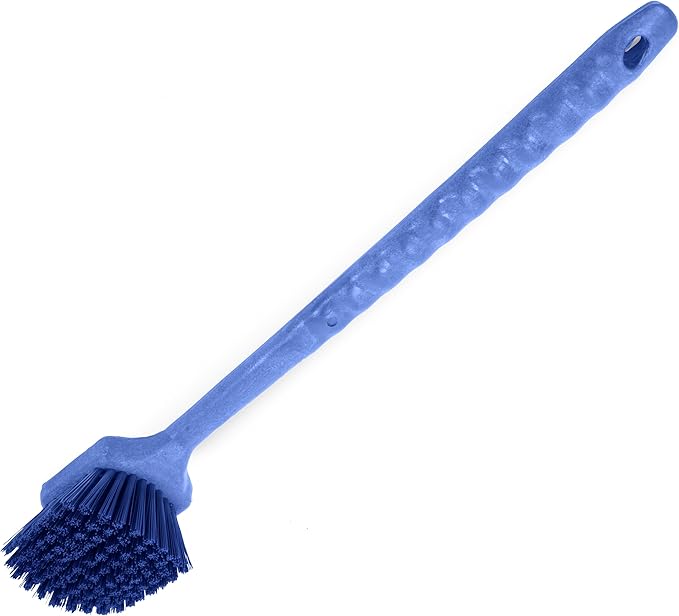 SPARTA 40501EC14 Plastic Large Scrub Brush, Kitchen Brush, Utility Brush With Long Handle For Cleaning, 20 Inches, Blue
