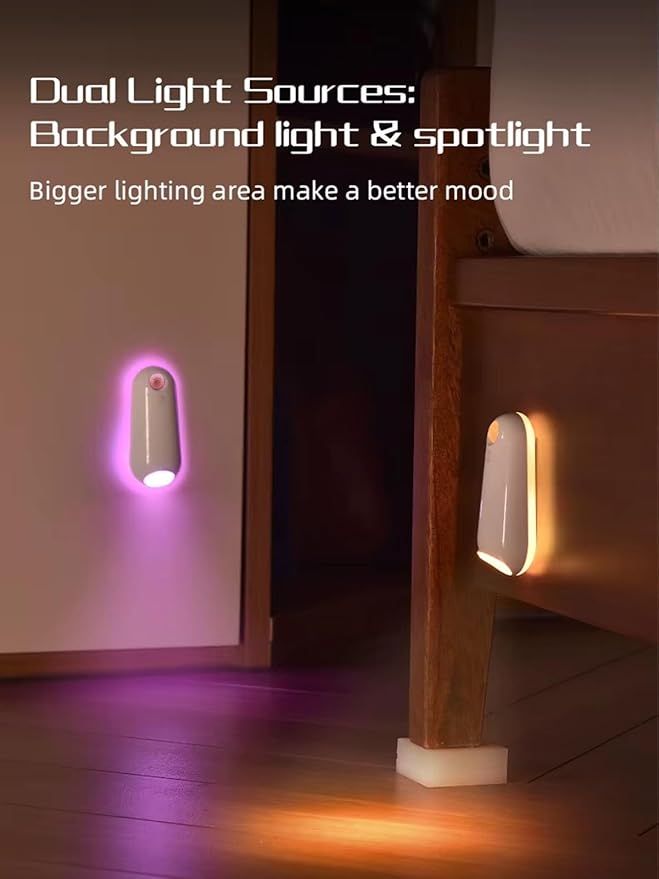 Self Cleaning UV Toilet Sanitizer and Night Light, Motion-Activated, USB Rechargeable, Night Light Toliet, Adhesive-Mounted for Shared Bathrooms, For Elderly(6PCS)