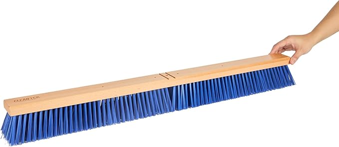 Restaurantware-BROOM HEAD ONLY: Clean Tek Professional 36-Inch Broom Head, 1 Heavy-Duty Push Cleaning Tool - Handle And Brace Sold Separately, Heavy Plastic Bristles, Wooden, Commercial Use