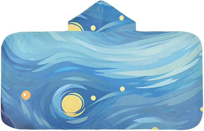 Hooded Towel for Kids Beautiful Starry Sky Beach Wrap Bath Towels 50x23.5in