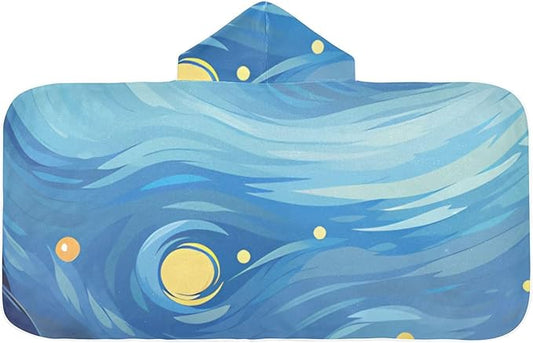 Hooded Towel for Kids Beautiful Starry Sky Beach Wrap Bath Towels 50x23.5in