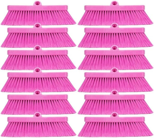 SPARTA 41278EC26 Flo-Thru Plastic Wall Scrub Brush, Equipment Brush With Soft Nylex Bristles For Industrial Kitchens, Hospitals, Commercial Cleaning, 4 Inches, Pink, (Pack of 12)