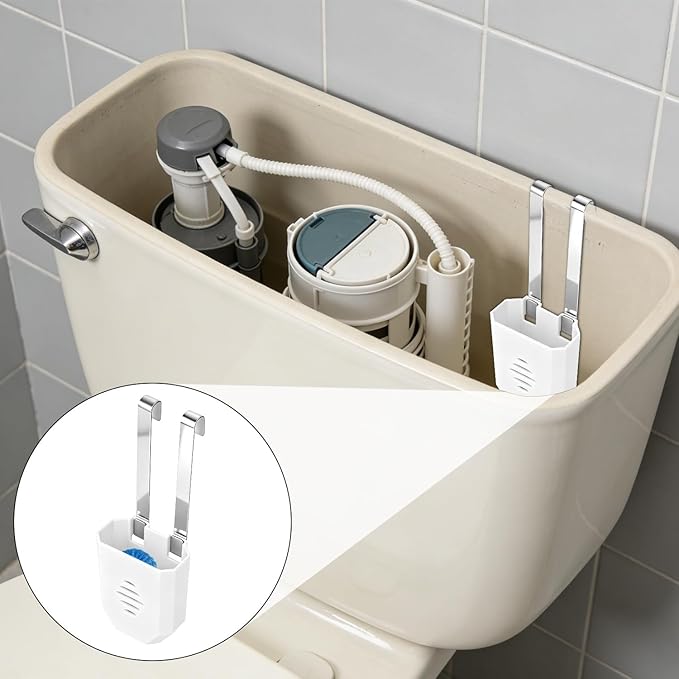 2pcs Toilet Tank Tablet Holder, 3.46x2.76in/8.8x7cm Toilet Tank Tablet Bracket Hanging Bowl Carrier for Bathroom Use