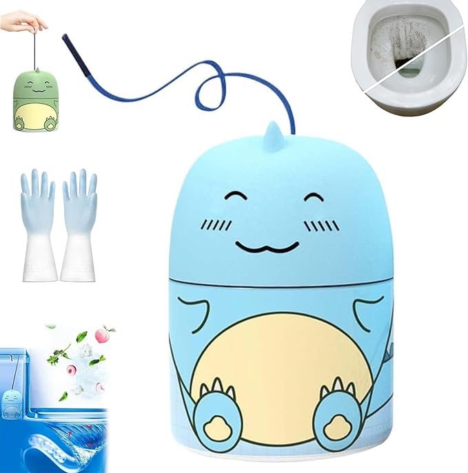 krazy klean toilet cleaner, Cute Dinosaur Shaped Toilets Bowl Cleaner Bottle, Multi-purpose Deodorizing Toilet Bowls Cleaner Stick,Long-Lasting Tank Cleaning System, Fresh Scent, Easy Use(1, Blue)