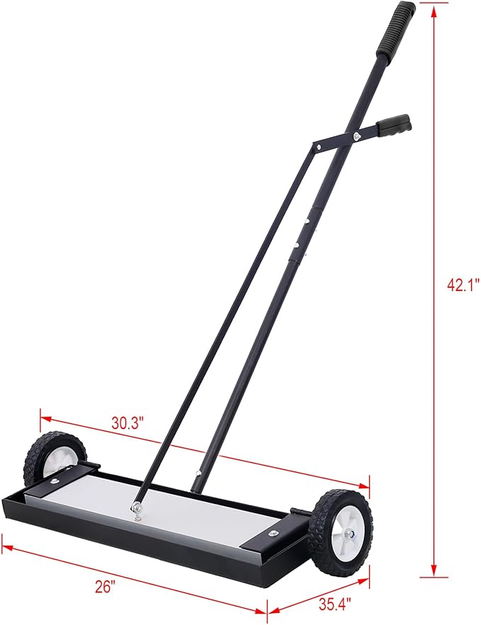 24'' Rolling Magnetic Pick-Up Sweeper, One Size, 24 Inches