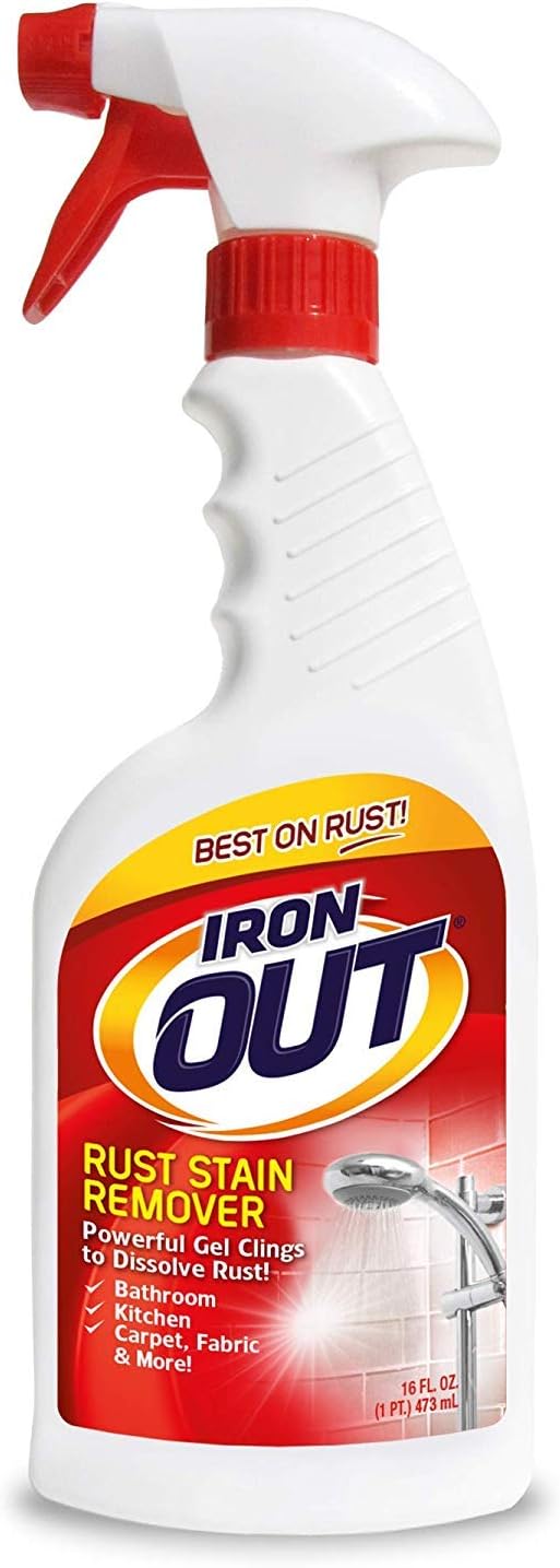 Iron Out Rust Stain Remover Spray Gel, 16 Fl. Oz. Bottle 5-Pack
