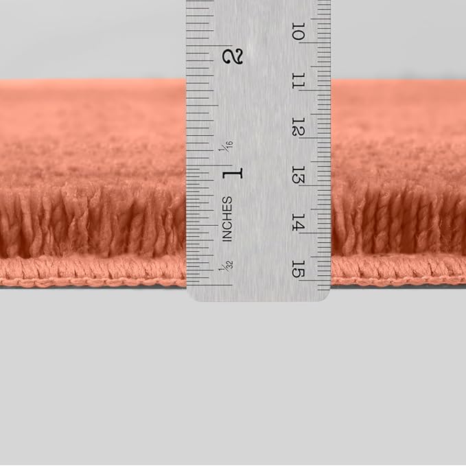 Bath Rugs Set 3 Pieces Bathroom Mat Soft Absorbent Plush Shaggy Soft Floor Non Slip Shower Bath Tub Machine Washable (Spice-Leaf, 20"x32"/20"x20"/17"x24")