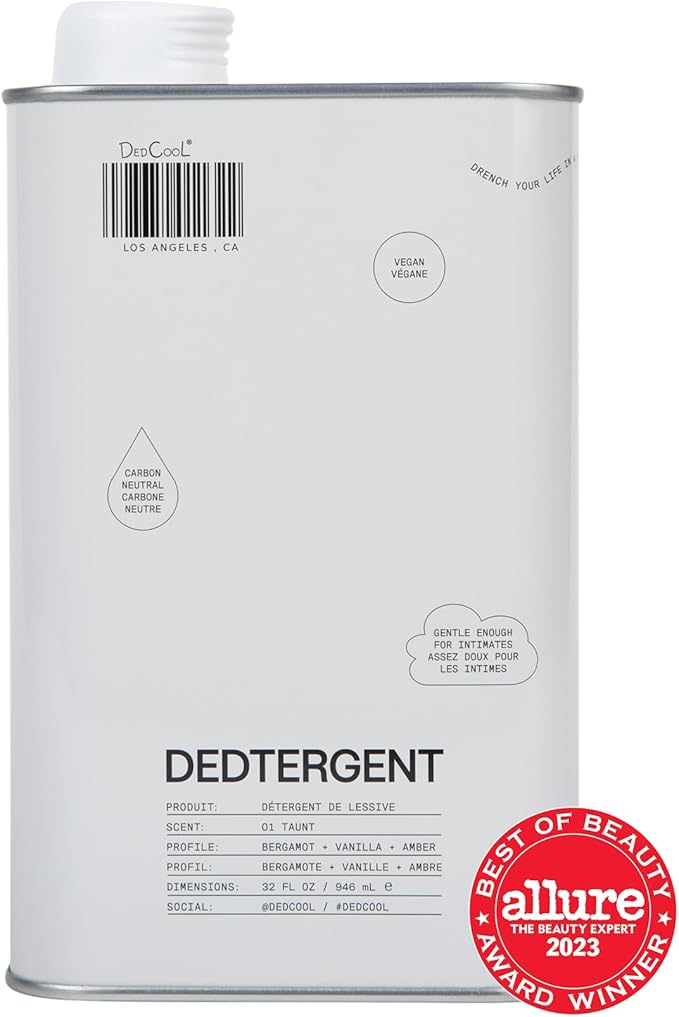 DedCool Liquid Laundry Detergent in 01 Taunt | Luxurious Scent | Stain-Removing Formula | Infused with Natural Essential Oils | Non-Toxic | Up to 60 Washes | 32 fl oz