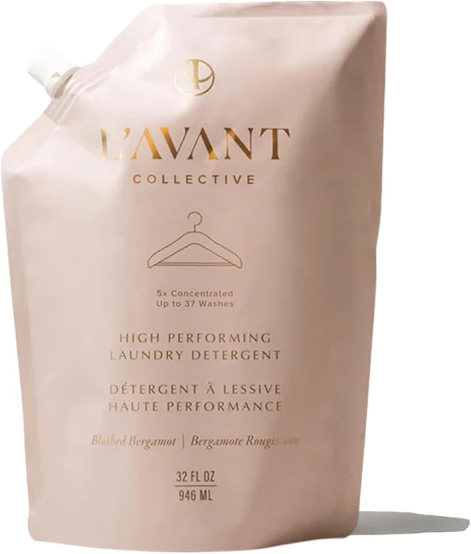 L'AVANT Collective Luxury Laundry Detergent Refill | Eco-Friendly, 75% Less Plastic | Blushed Bergamot | Natural Non-Toxic Liquid Laundry Soap with Enzymes | Plant-Based, HE Compatible | 32 oz
